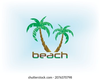 expedition and travelling logo template. double palm tree concepts