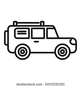 Expedition vehicle icon outline vector. Adventure outdoor. Nature trekking