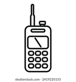 Expedition walkie talkie icon outline vector. Sea compass offroad. Maritime breeze