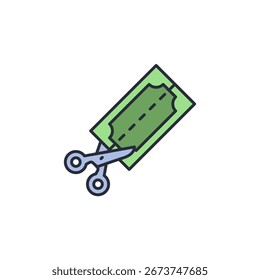 Icono de gastos. Signo de estilo lineal para concepto móvil y Diseño web. Icono de Vector. Símbolo, ilustración del logotipo. Gráficos de Vector