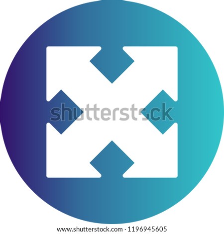 expend Gradient Glyph Circle Icon