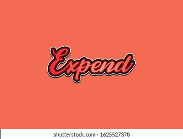 Expend slogan red vintage ornament illustration design