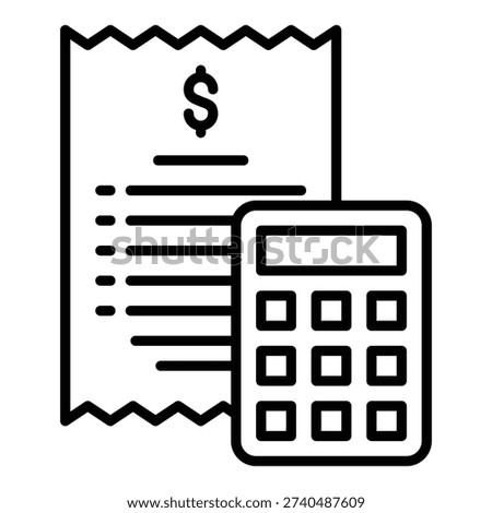 Expense and bill calculation icons