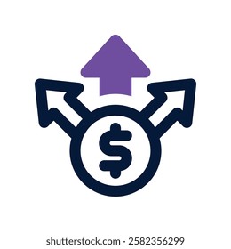 expense dual tone icon. vector icon for your website, mobile, presentation, and logo design.