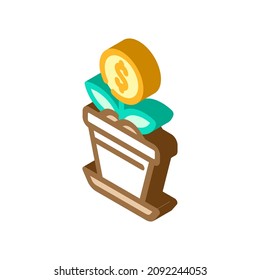 expense growing isometric icon vector. expense growing sign. isolated symbol illustration