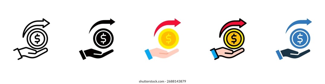 Expense Icon Multiple Style Vector Illustration