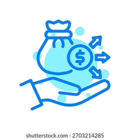 Expense Icon In Shape Vector Illustration