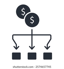 expense icon. vector.Editable stroke.linear style sign for use web design,logo.Symbol illustration.