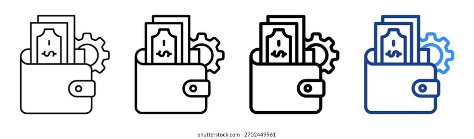 Ausgabenverwaltungs-SymbolUnterschiedliches Gliederungserfassungs-Set
