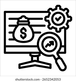Symbol für Ausgabenverwaltung für Entwurf