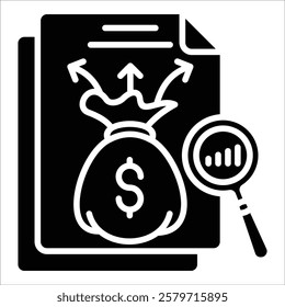 Expense Report Icon Element For Design