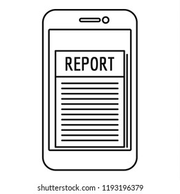 Expense report icon. Outline expense report vector icon for web design isolated on white background
