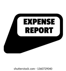 expense report stamp on white