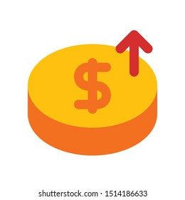 Expense / spending icon in flat style