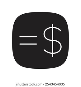 Expense Split Icon with Equal Sign and Dollar Symbols for Group Expenses