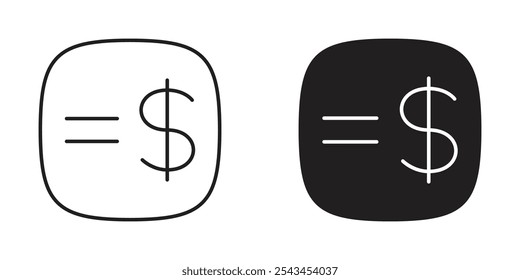 Expense Split Icon with Equal Sign and Dollar Symbols for Group Expenses