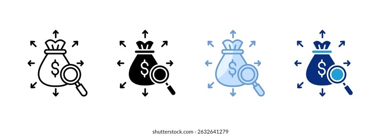 Expense Tracking Icon Set Multiple Style Collection