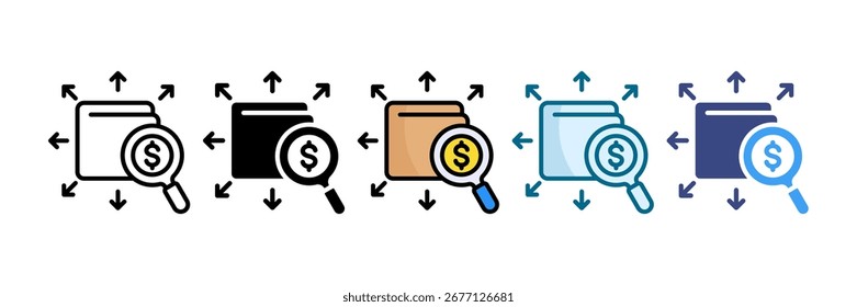 Conjunto de Ícones de Controle de Despesas - Coleção de Vários Estilos