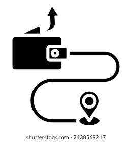 Ilustración vectorial de icono de seguimiento de gastos