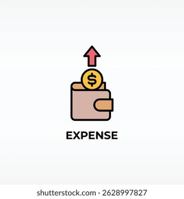 Expense Vector, Icon Or Logo Sign Isolated Symbol Illustration