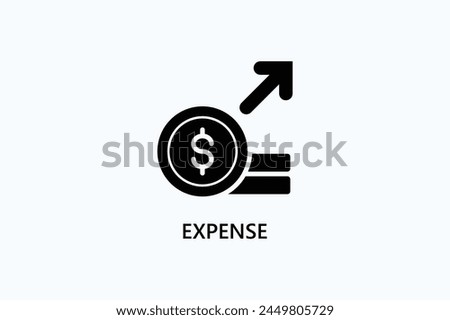 Expense vector, icon or logo sign symbol illustration