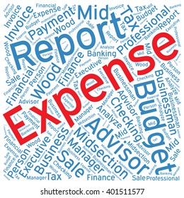 Expense ,Word cloud art  background