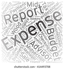 Expense, Word cloud art background