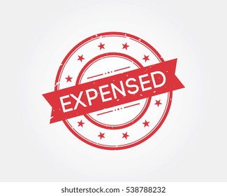 expensed. stamp sign