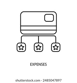 expenses concept line icon. Simple element illustration. expenses concept outline symbol design.