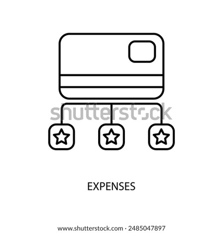 expenses concept line icon. Simple element illustration. expenses concept outline symbol design.