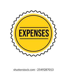 Expenses finance bills debt business icon label design vector