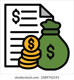 Expenses Icon Element For Design