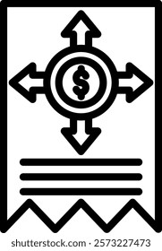 Expenses Icon Line Vector Illustration