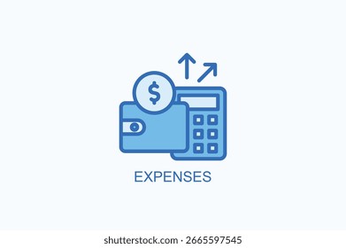 Expenses Icon Or Logo Isolated Vector Illustration