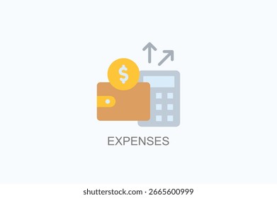 Expenses Icon Or Logo Isolated Vector Illustration