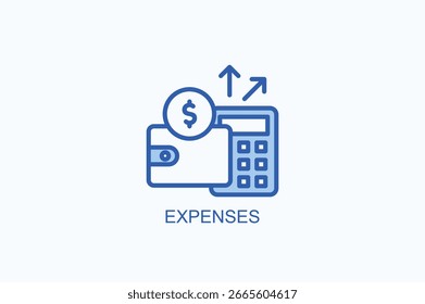 Icono De Gastos O Ilustración vectorial Aislada Del Logotipo