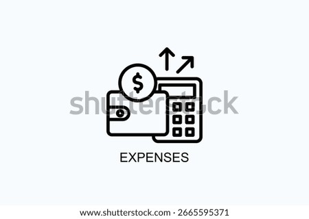 Expenses Icon Or Logo Isolated Vector Illustration