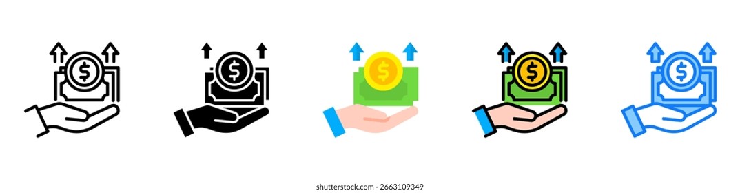 Expenses Icon Multiple Style Vector Illustration