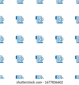 Expenses icon pattern seamless isolated on white background. Editable filled Expenses icon. Expenses icon pattern for web and mobile.