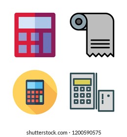 expenses icon set. vector set about invoice, calculating and calculator icons set.