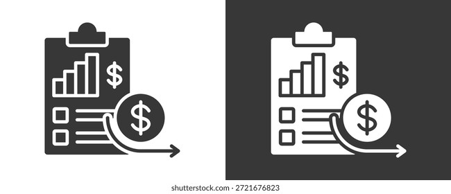 Expenses Icon Set Vector Collection Isolated In Black And White