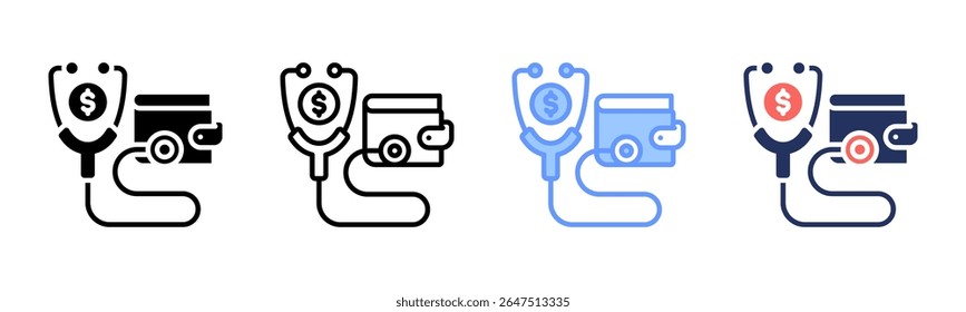 Expenses icon sheet multiple style collection