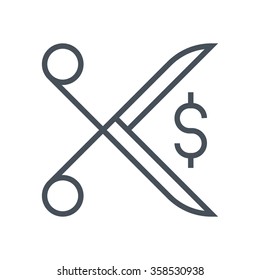 Expenses icon suitable for info graphics, websites and print media and  interfaces. Line vector icon. 