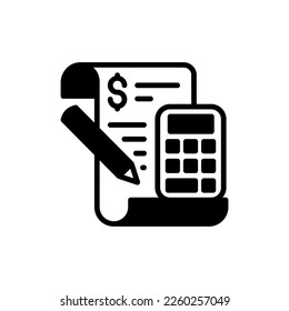 Expenses icon in vector. Logotype