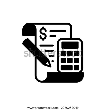 Expenses icon in vector. Logotype