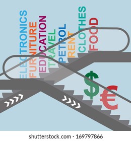 Expenses and income - Vector format