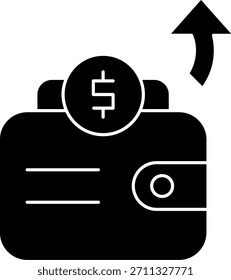 Diseño de ícono de Vector de línea de gastos
