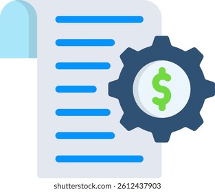 Expenses Management Icon Flat Vector Illustration