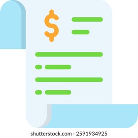 Expenses Report Icon Flat Vector Illustration