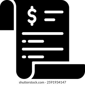 Expenses Report Icon Glyph Vector Illustration